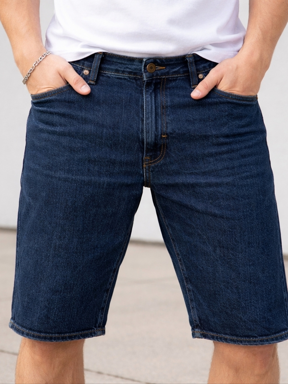G-Star ($150) RAW Dark Wash Denim Shorts – Men’s Classic Straight Jean Shorts